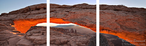 Awakening at Mesa Arch Triptych