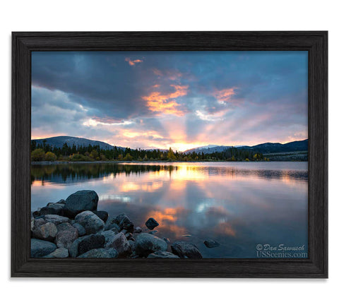 Lake Dillon Sunrise - 21x28 Restoration Black Oak