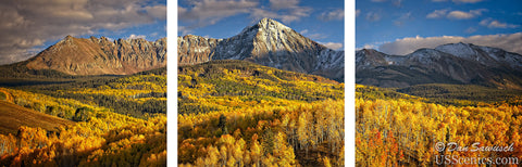 Telluride Mountain Range Pano Triptych