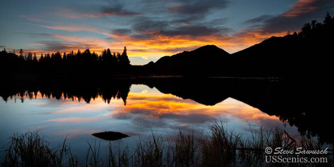 Sunrise over Sprague Lake in Rocky Mountain National Park near Estes Park, Colorado